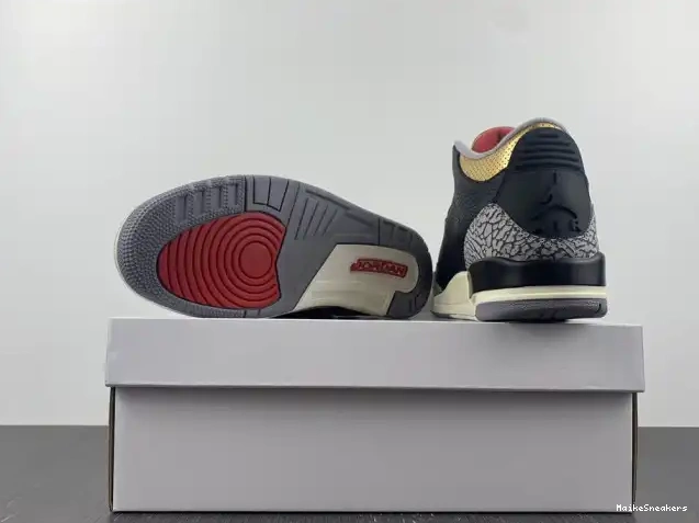 MaikeSneakers WMNS Black Jordan Air Gold CK9246-067 3 0606